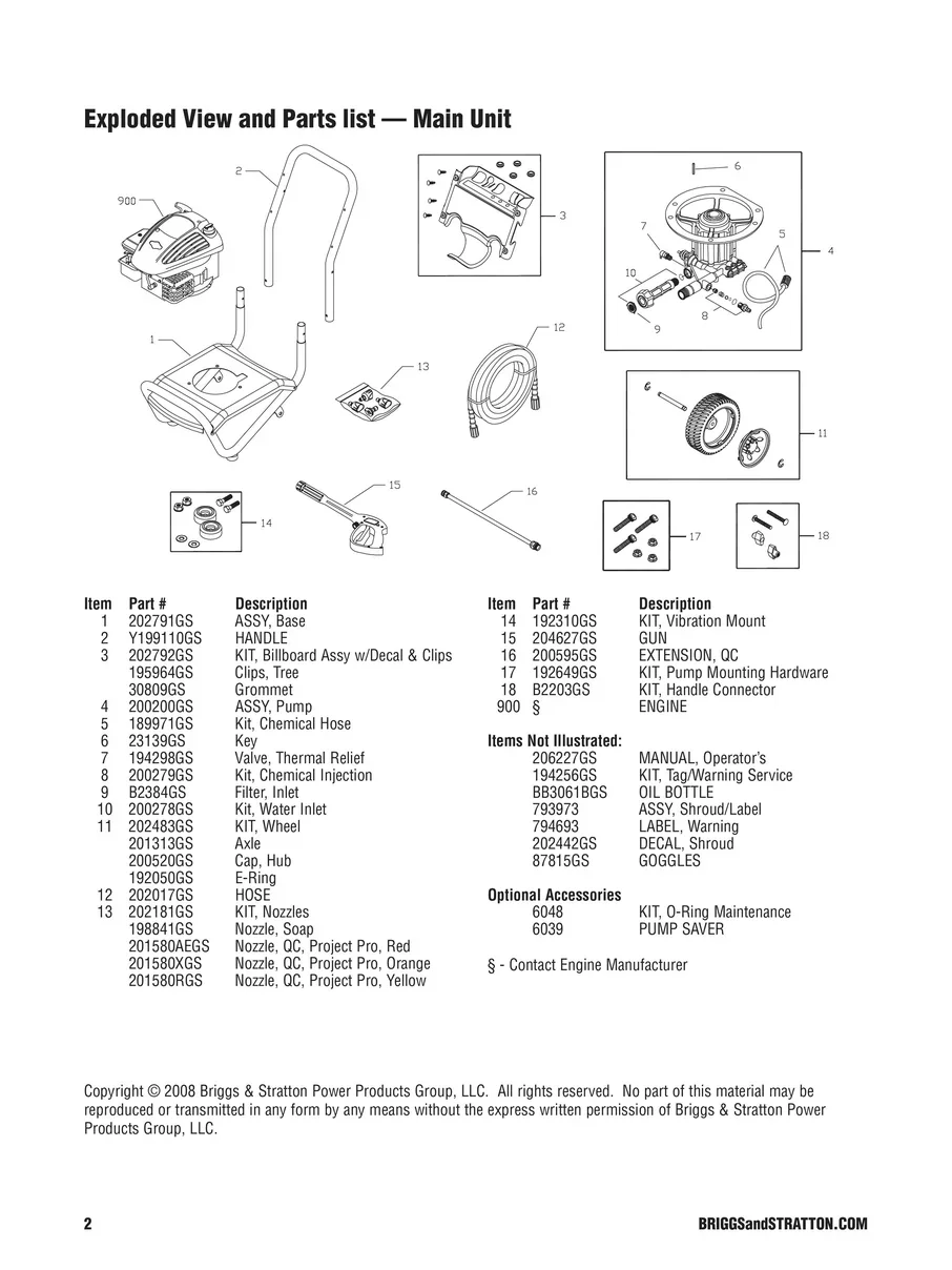 BRIGGS AND STRATTON, 020272, IPL.2